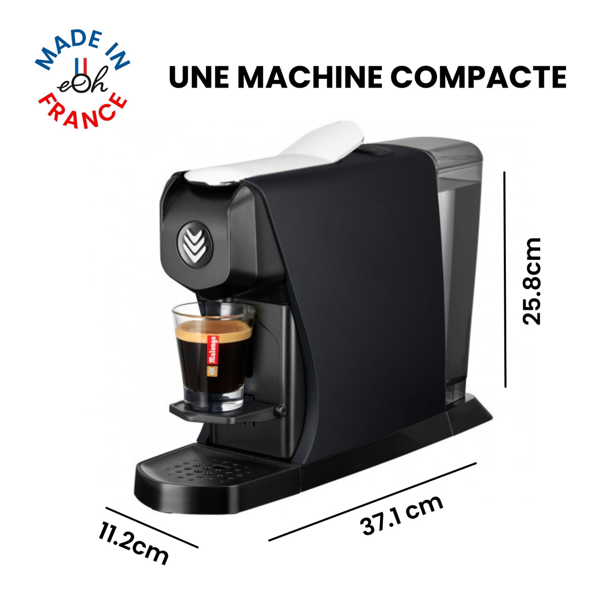 Malongo Machine à expresso à dosette EOH Noir