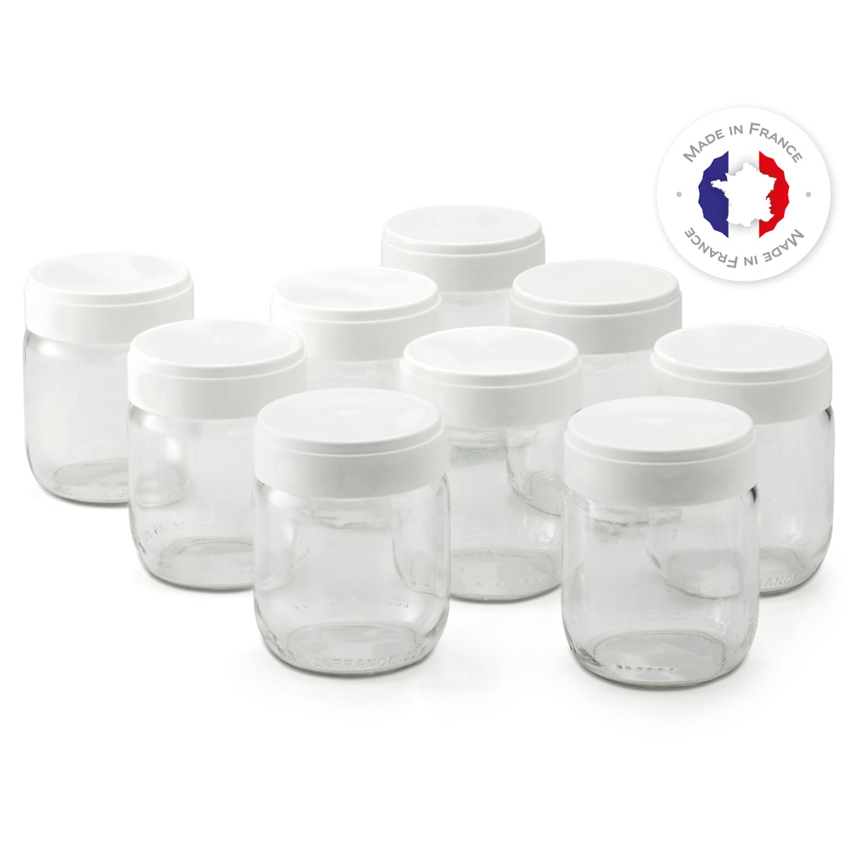 Lagrange Pot de yaourt en verre 430301 - Lot de 9 pots de yaourts