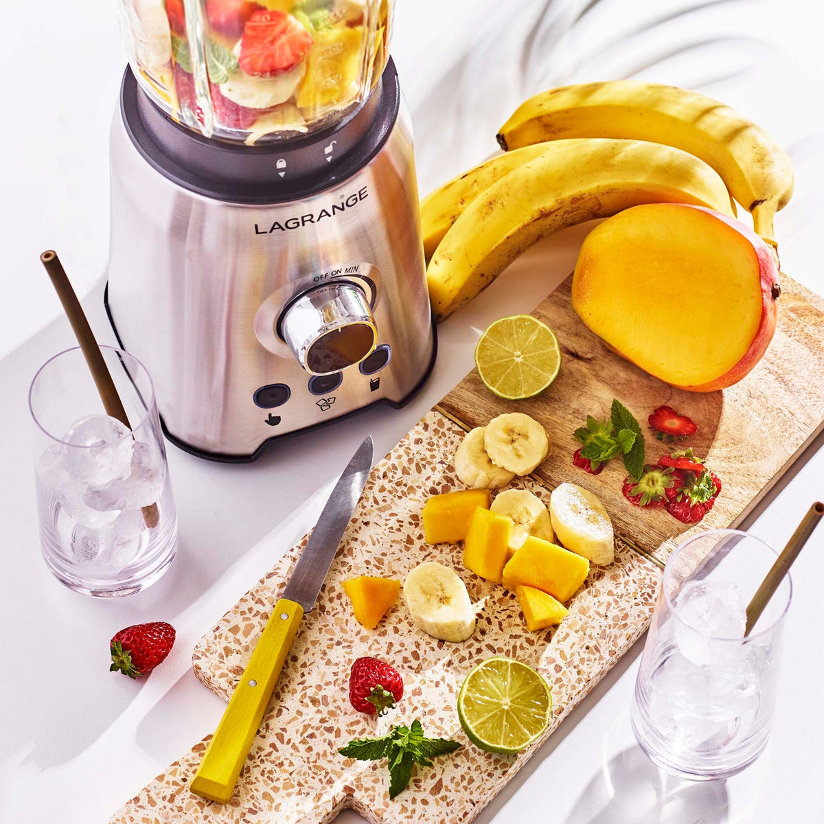 Lagrange Blender 609010 Blender Inox Avec moulin à grains inox