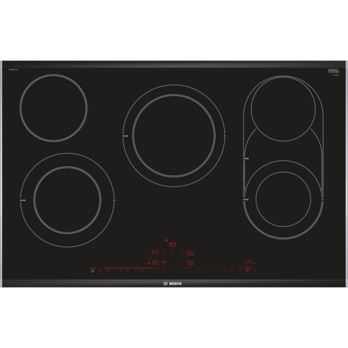 Bosch Bosch Serie 8 PKM875DP1D plaque Noir, Acier inoxydable Intégré Céramique 5 zone(s)