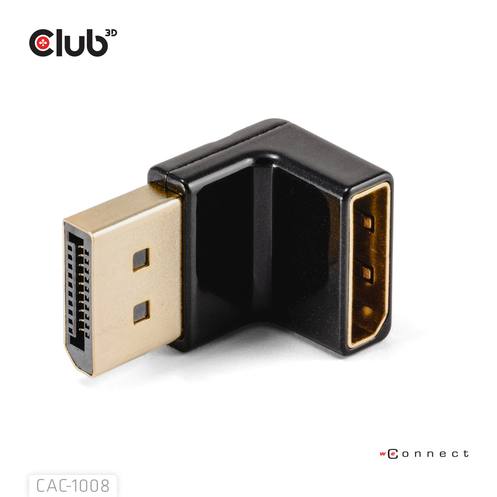 CLUB3D CAC-1008 Adaptateur Changeur de Genre DisplayPort, Noir
