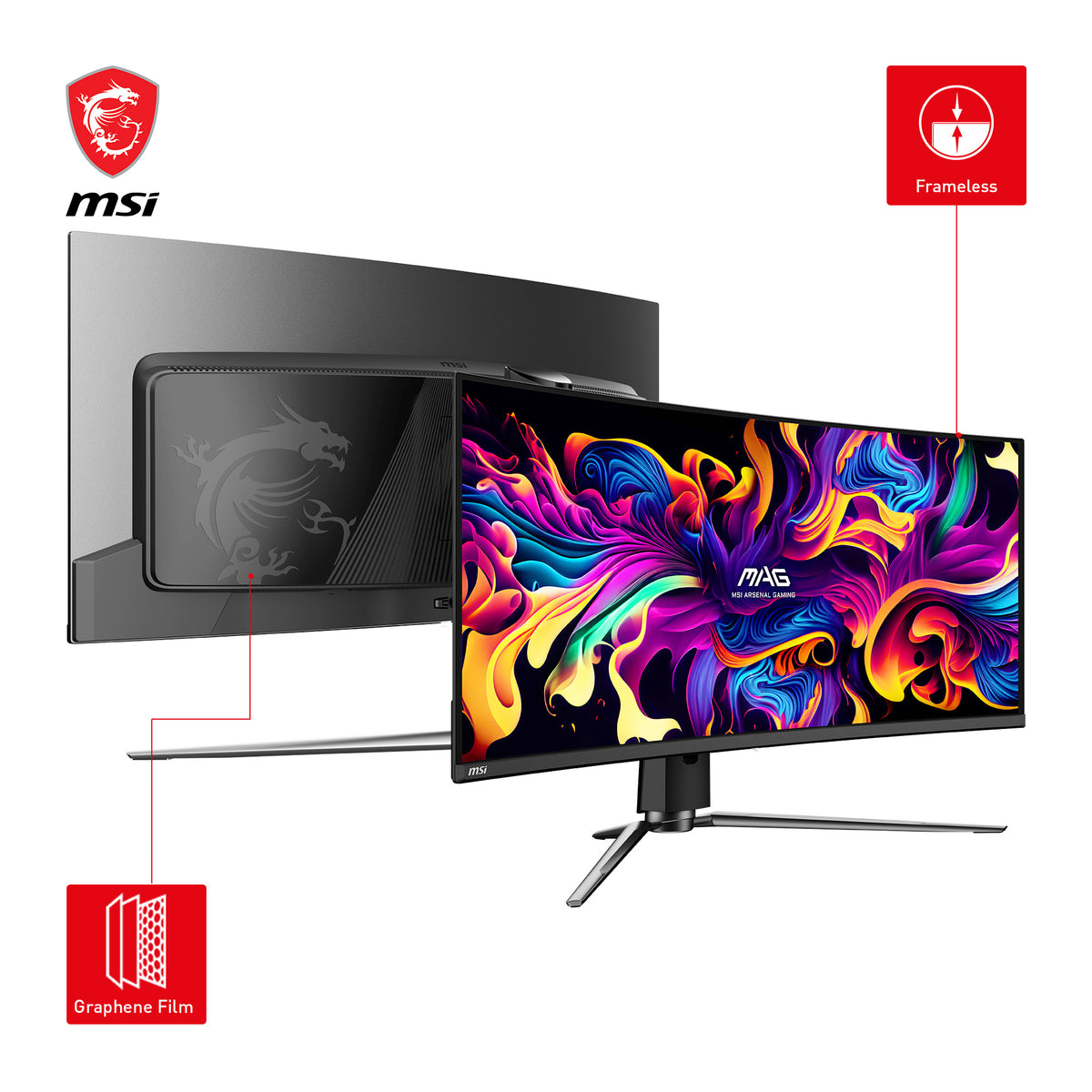 MSI MAG 341CQPDE QD-OLED Écran PC 34" UltraWide Quad HD 3440 x 1440 Noir