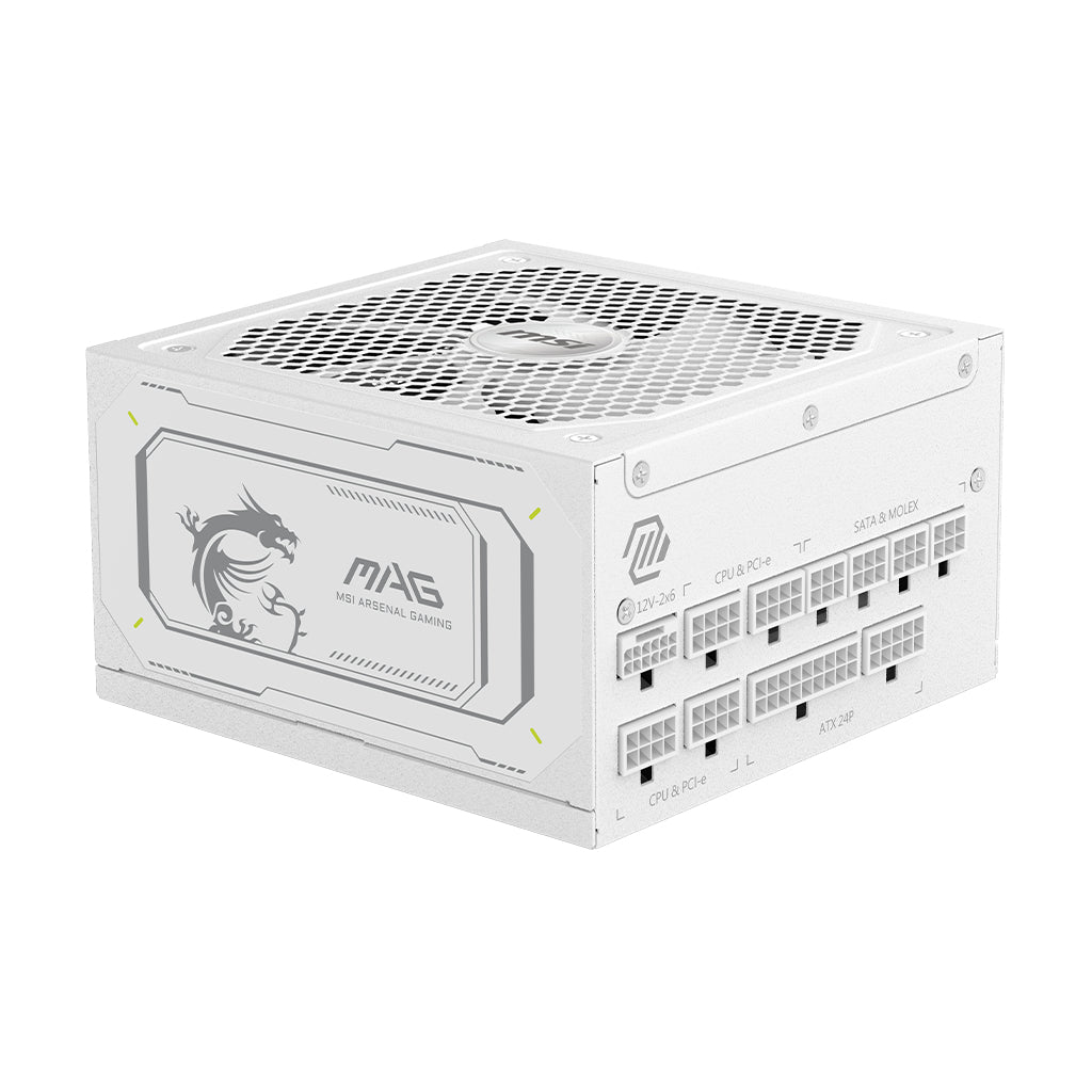 MSI MAG A1000GL PCIE5 WHITE unité d'alimentation d'énergie 1000 W 24-pin ATX ATX Blanc