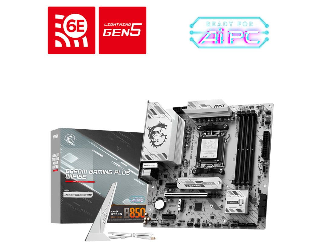 MSI B850M GAMING PLUS WIFI6E carte mère AMD B850 Emplacement AM5 micro ATX
