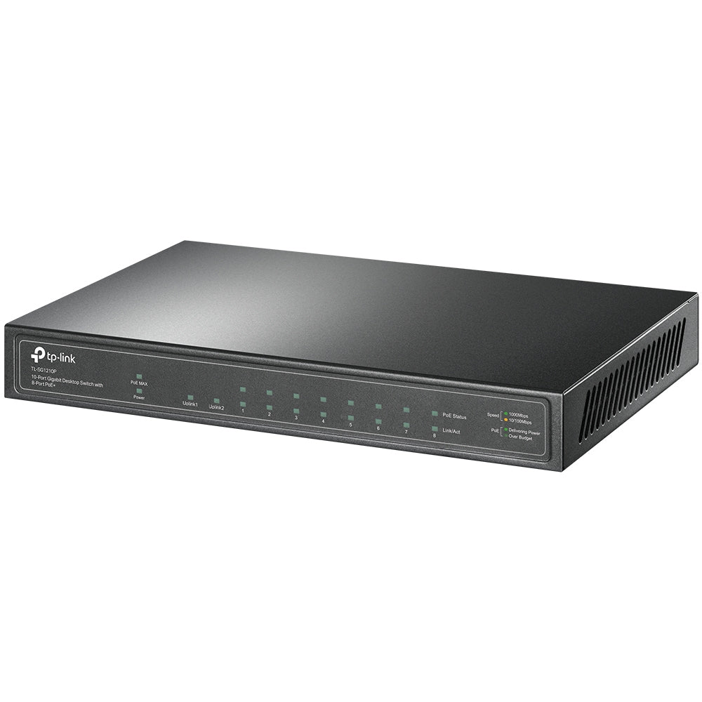 TP-Link TL-SG1210P commutateur réseau Non-géré Gigabit Ethernet (10/100/1000) Connexion Ethernet, supportant l'alimentat
