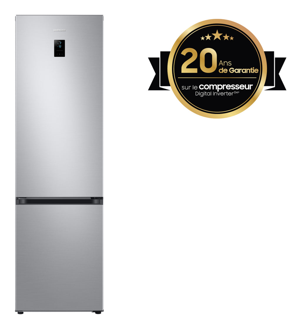 Samsung Réfrigérateur Combiné Bespoke AI - Clayette Porte- 390L - Classe E -RB38C672ESA