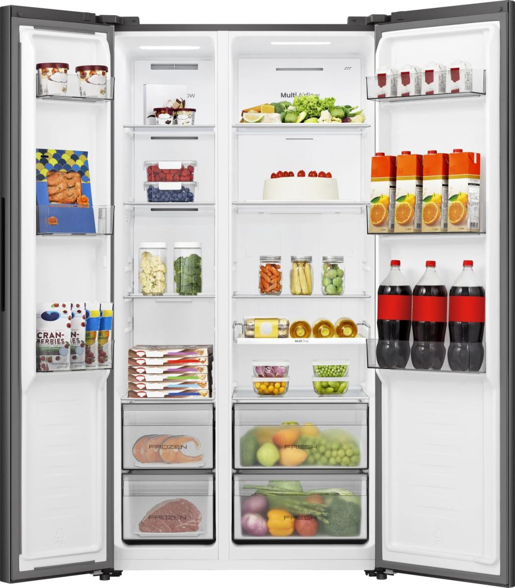 Hisense RS3P558NEFD frigo américain Pose libre 544 L Noir - vue 4