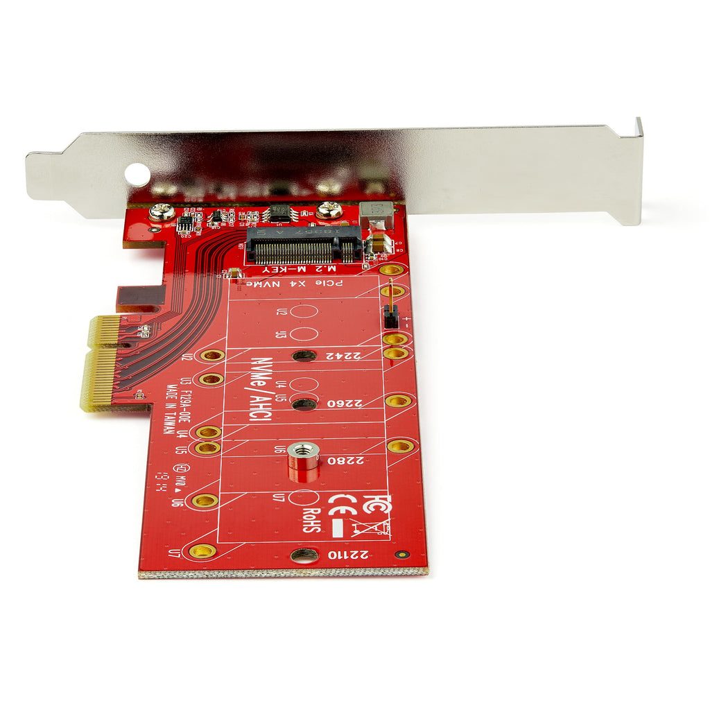 StarTech.com Adaptateur SSD PCIe M2 - x4 PCIe 3.0 NVMe / AHCI / NGFF / M-Key - Low Profile et Full Profile - Adaptateur SSD PCI Express M.2