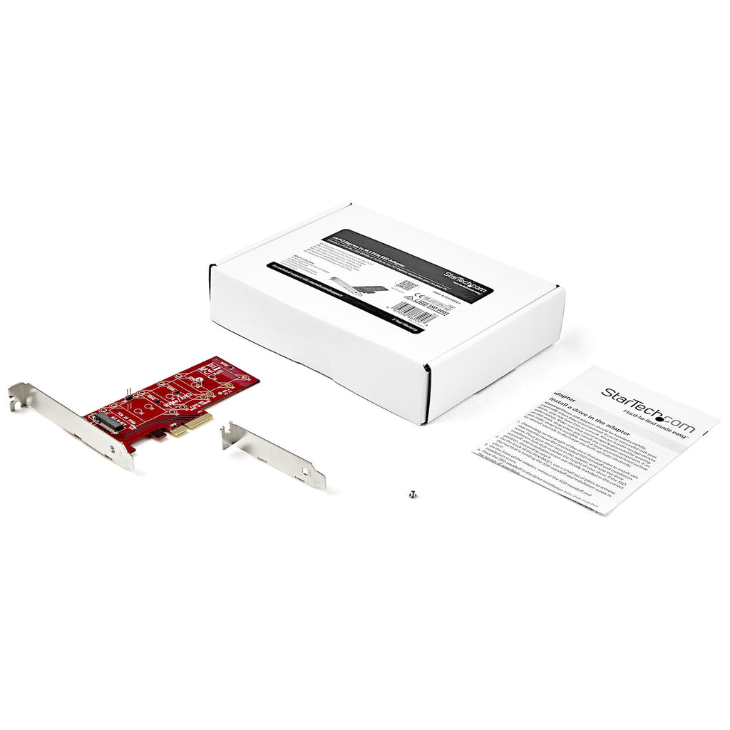 StarTech.com Adaptateur SSD PCIe M2 - x4 PCIe 3.0 NVMe / AHCI / NGFF / M-Key - Low Profile et Full Profile - Adaptateur SSD PCI Express M.2
