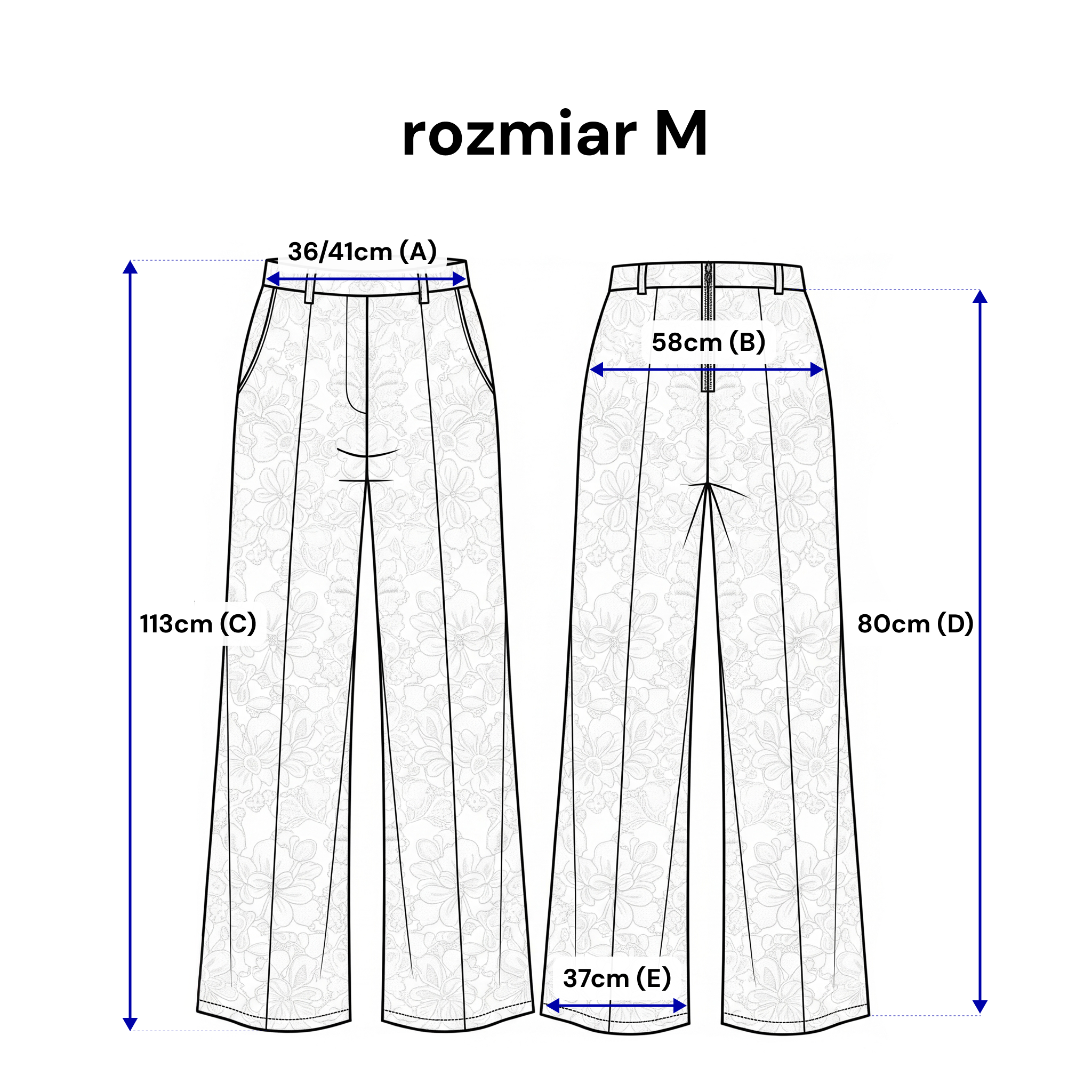 Pantalon ample en dentelle, avec poches et taille élastiquée