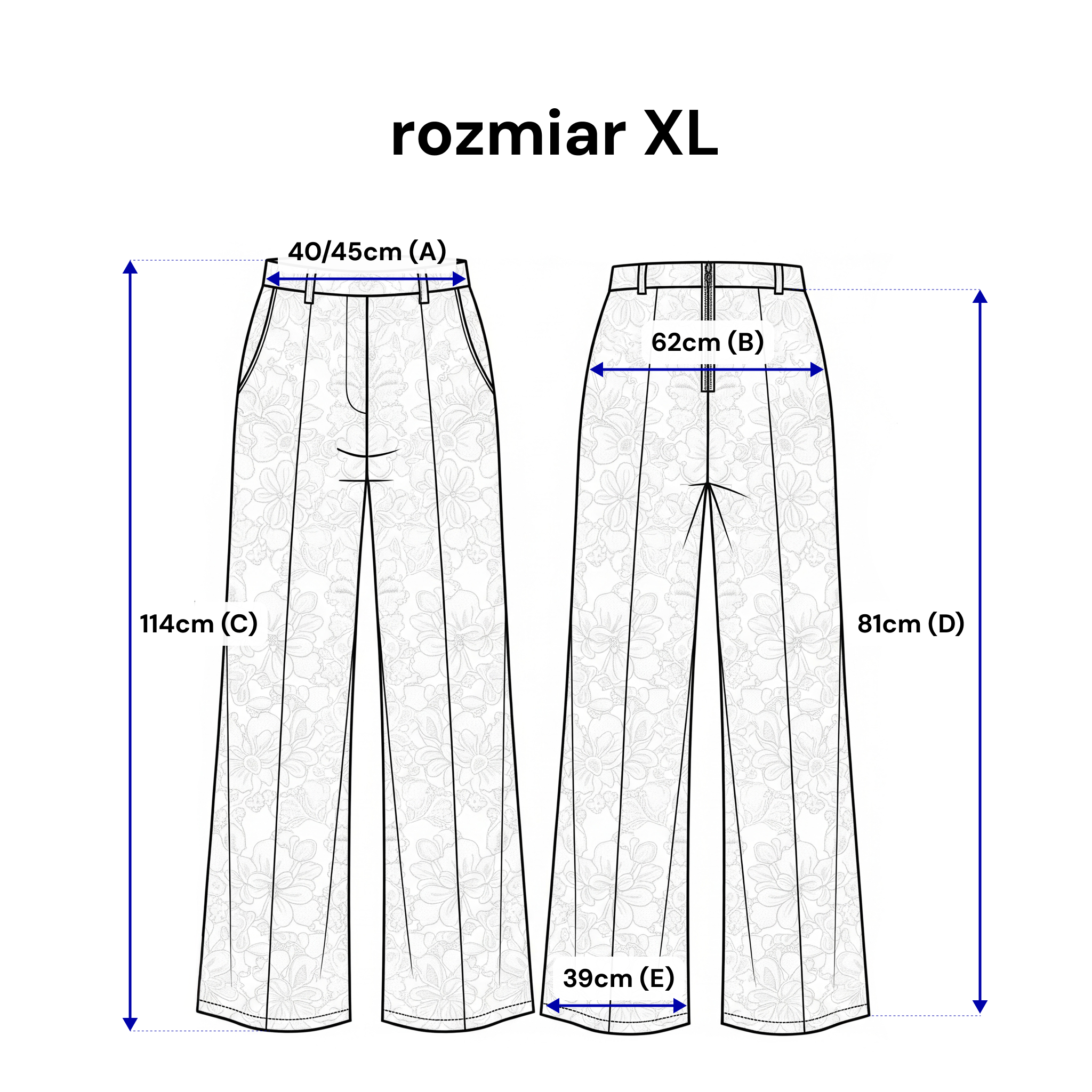 Pantalon ample en dentelle, avec poches et taille élastiquée