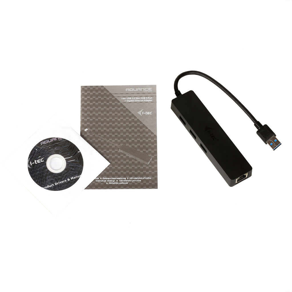 i-tec Advance USB 3.0 Slim HUB 3 Port + Gigabit Ethernet Adapter