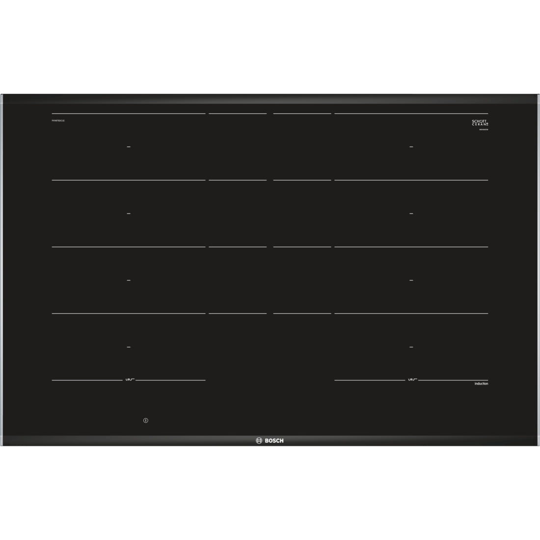 Bosch Bosch Serie 8 PXY875DC1E plaque Noir Intégré 81 cm Plaque avec zone à induction 4 zone(s)