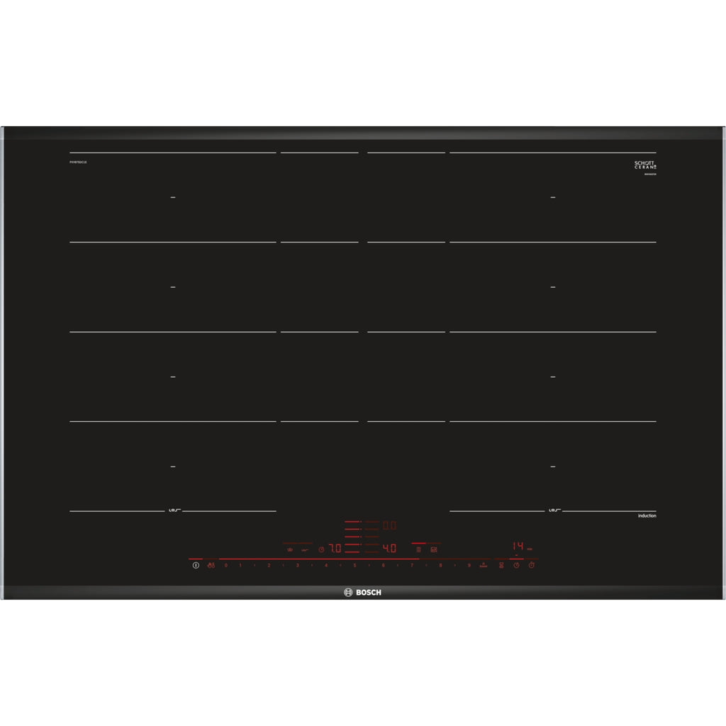 Bosch Bosch Serie 8 PXY875DC1E plaque Noir Intégré 81 cm Plaque avec zone à induction 4 zone(s)