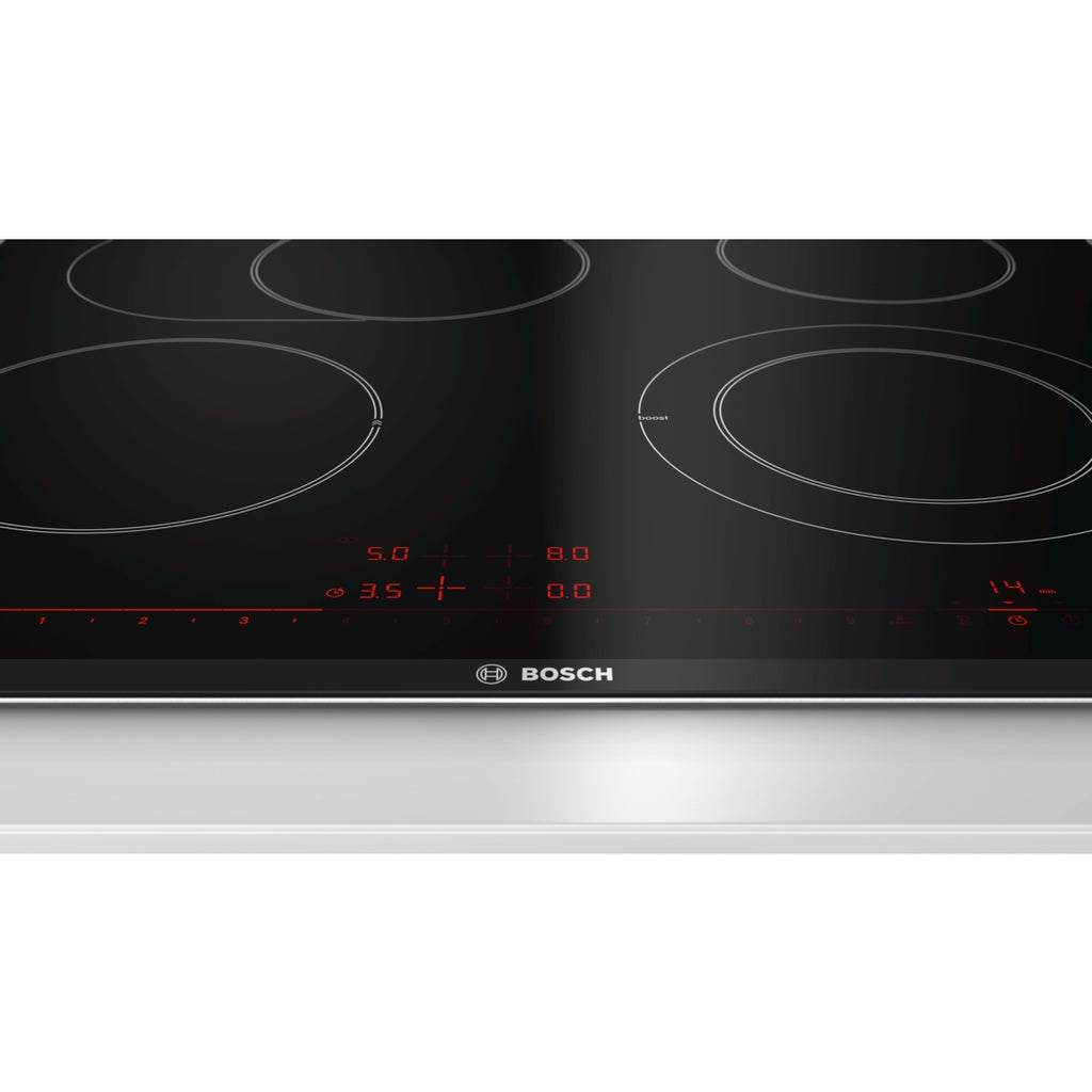 Bosch Bosch Serie 8 PKN675DP1D plaque Noir, Acier inoxydable Intégré Céramique 4 zone(s)