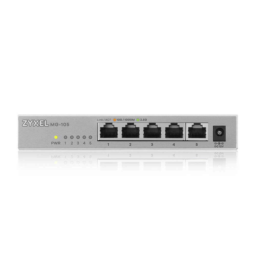 Zyxel XMG-105 Switch Ethernet 2.5G Non-géré, 5 Ports RJ-45, Gris