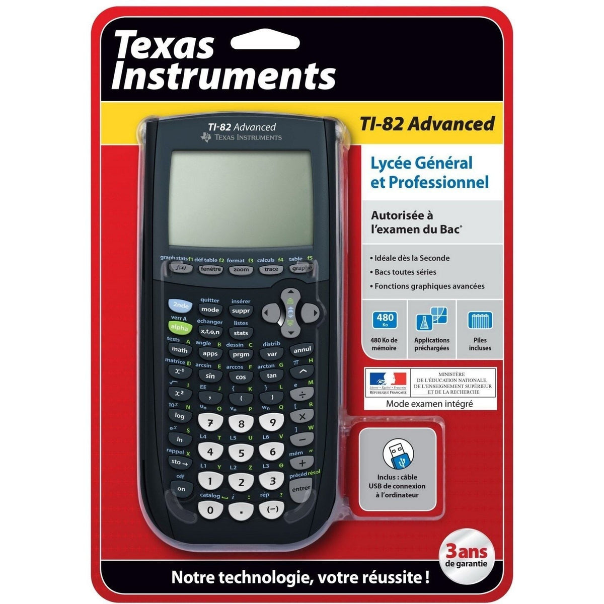 Texas Instruments Calculatrice graphique TI-82 Advanced