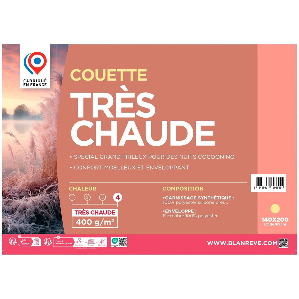 Blanreve Couette Très Chaude Moelleuse et Enveloppante 140x200cm