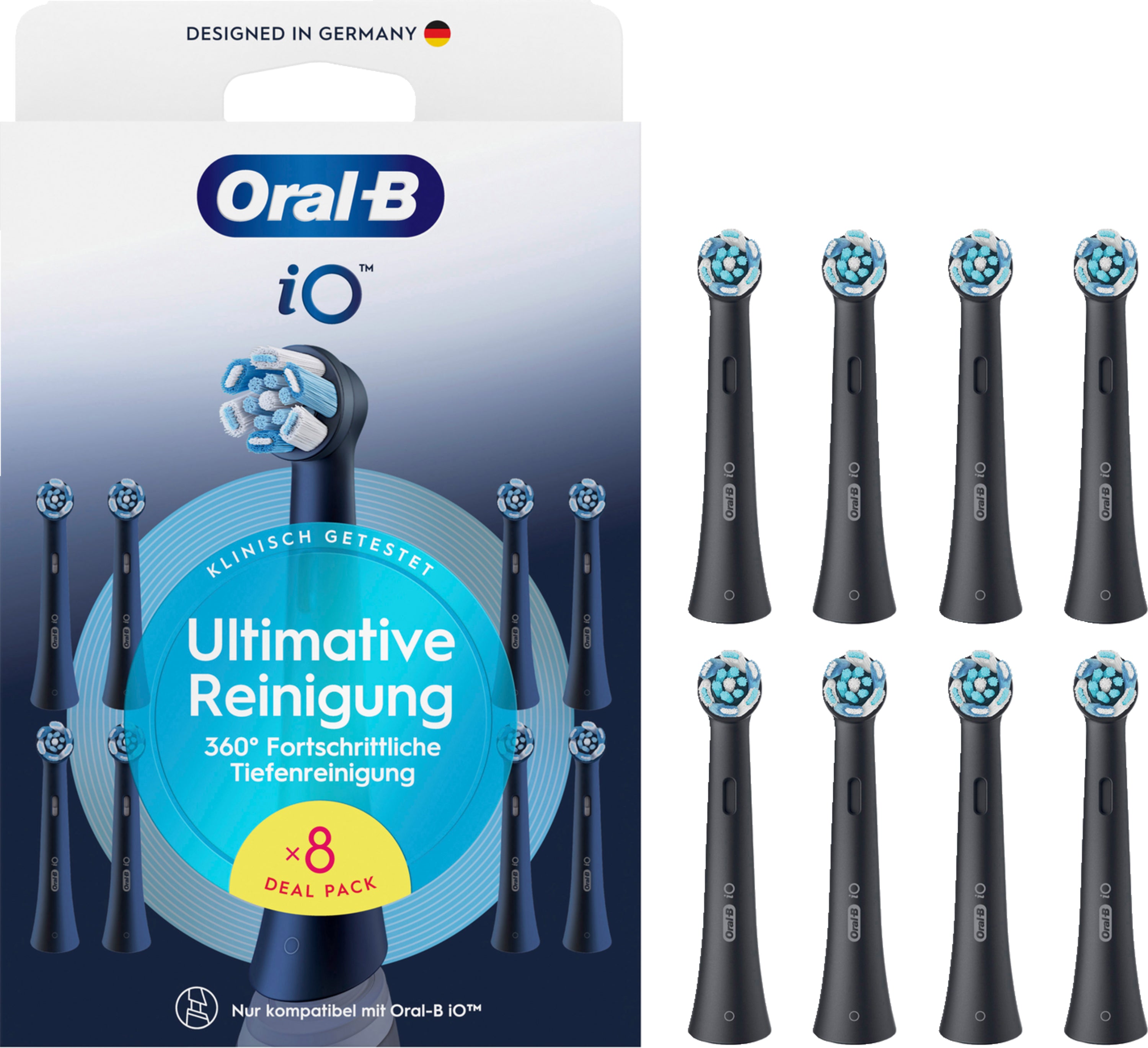 Oral-B 8700216778640 tête de brosses 8 pièce(s) Noir