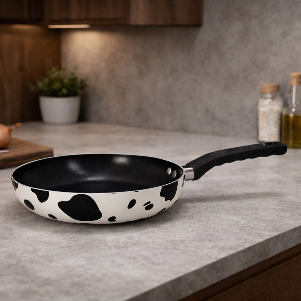 Menastyl Set de Cuisson Poêle 24 cm et Casserole 18 cm Vache