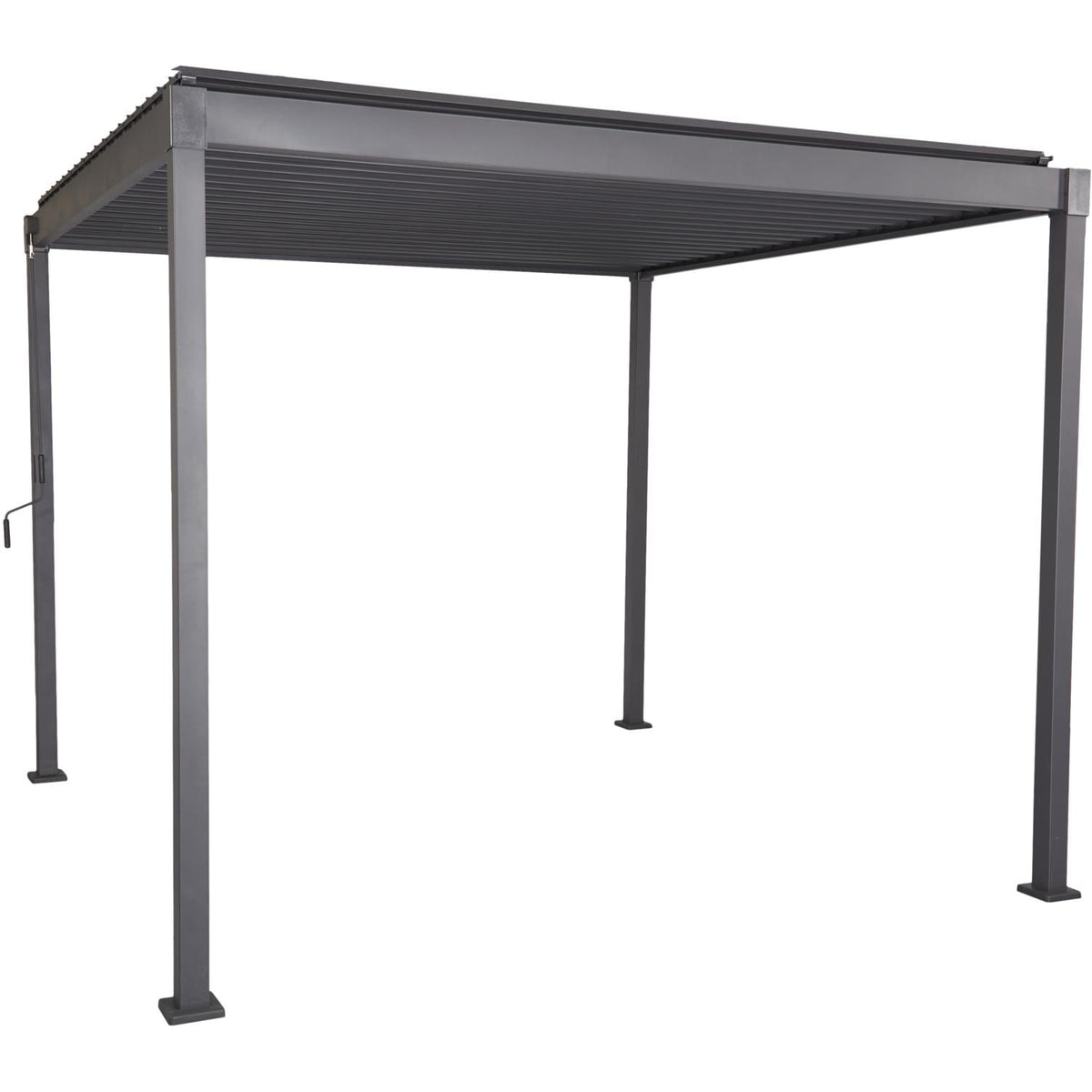 Pergola Bioclimatique Autoportante 3x3m à Lame Orientable Gris Anthracite Toscana