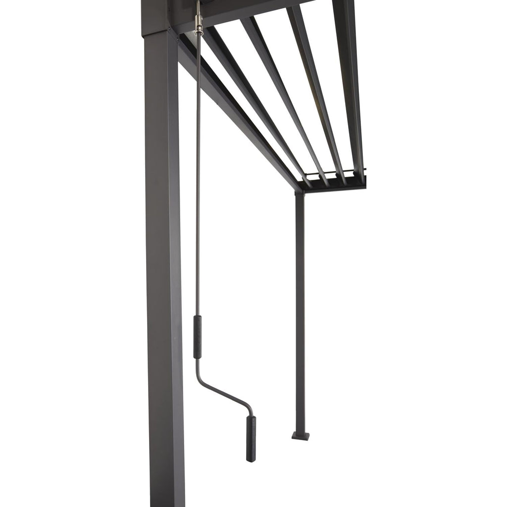 Pergola Bioclimatique Autoportante 3x3m à Lame Orientable Gris Anthracite Toscana