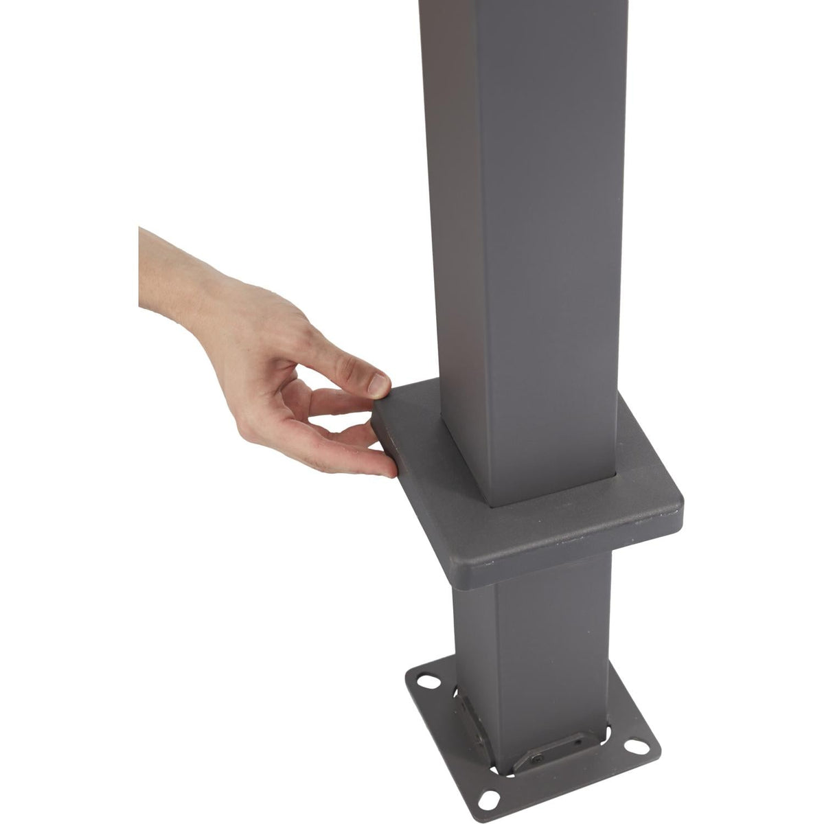 Pergola Bioclimatique Autoportante 3x3m à Lame Orientable Gris Anthracite Toscana
