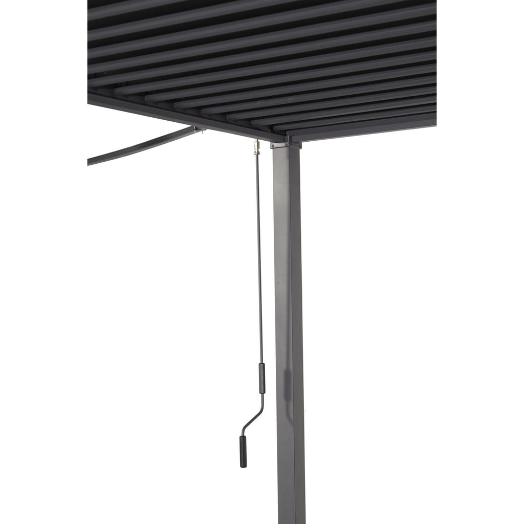 Pergola Bioclimatique Autoportante 3x3m à Lame Orientable Gris Anthracite Toscana