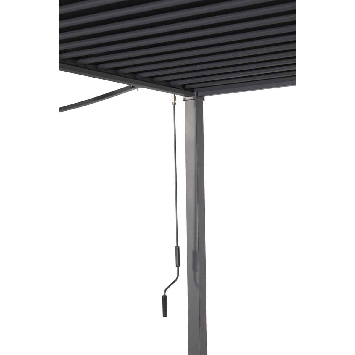 Pergola Bioclimatique Autoportante 3x3m à Lame Orientable Gris Anthracite Toscana