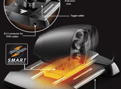 Thrustmaster T-16000M FCS Hotas Noir, Orange USB Joystick Analogique/Numérique PC