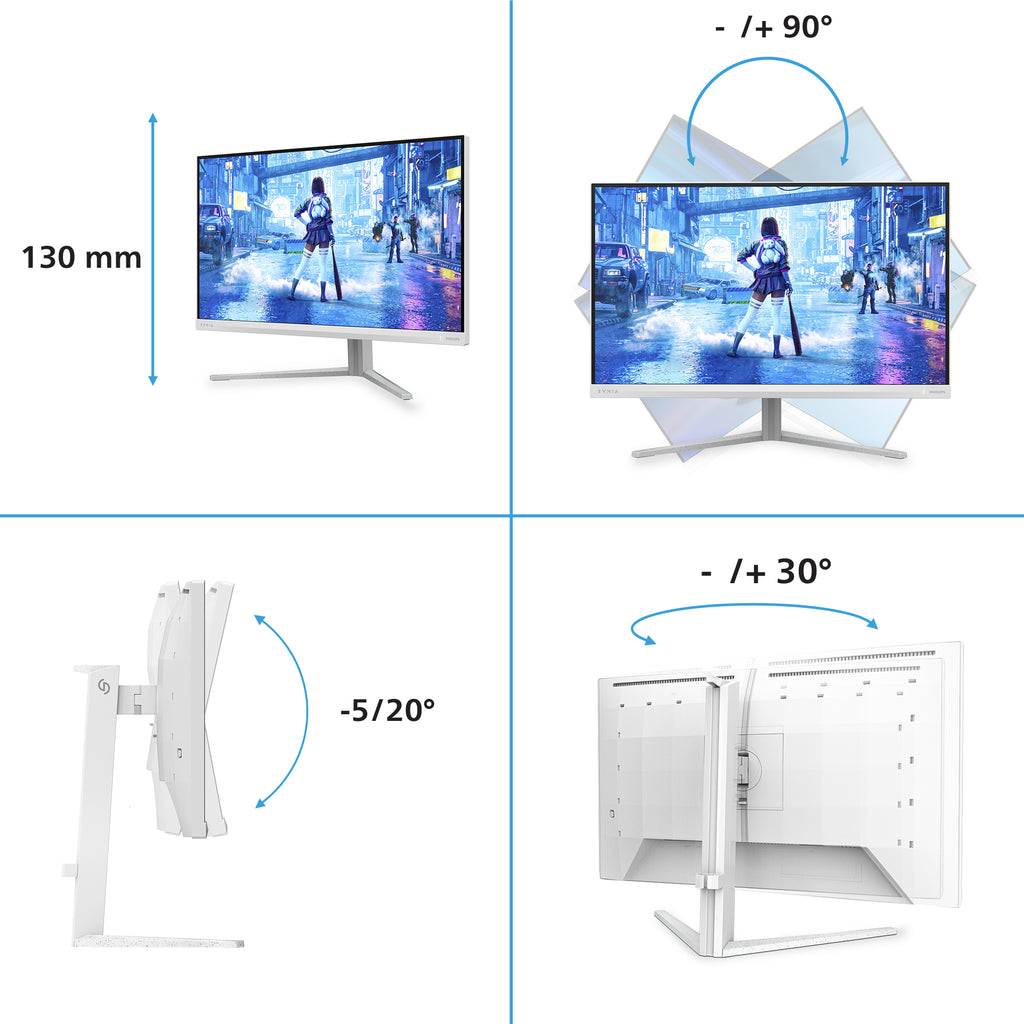 Philips Evnia 5000 27M2N5201P/00 écran plat de PC 68,6 cm (27") 1920 x 1080 pixels Full HD LCD Blanc