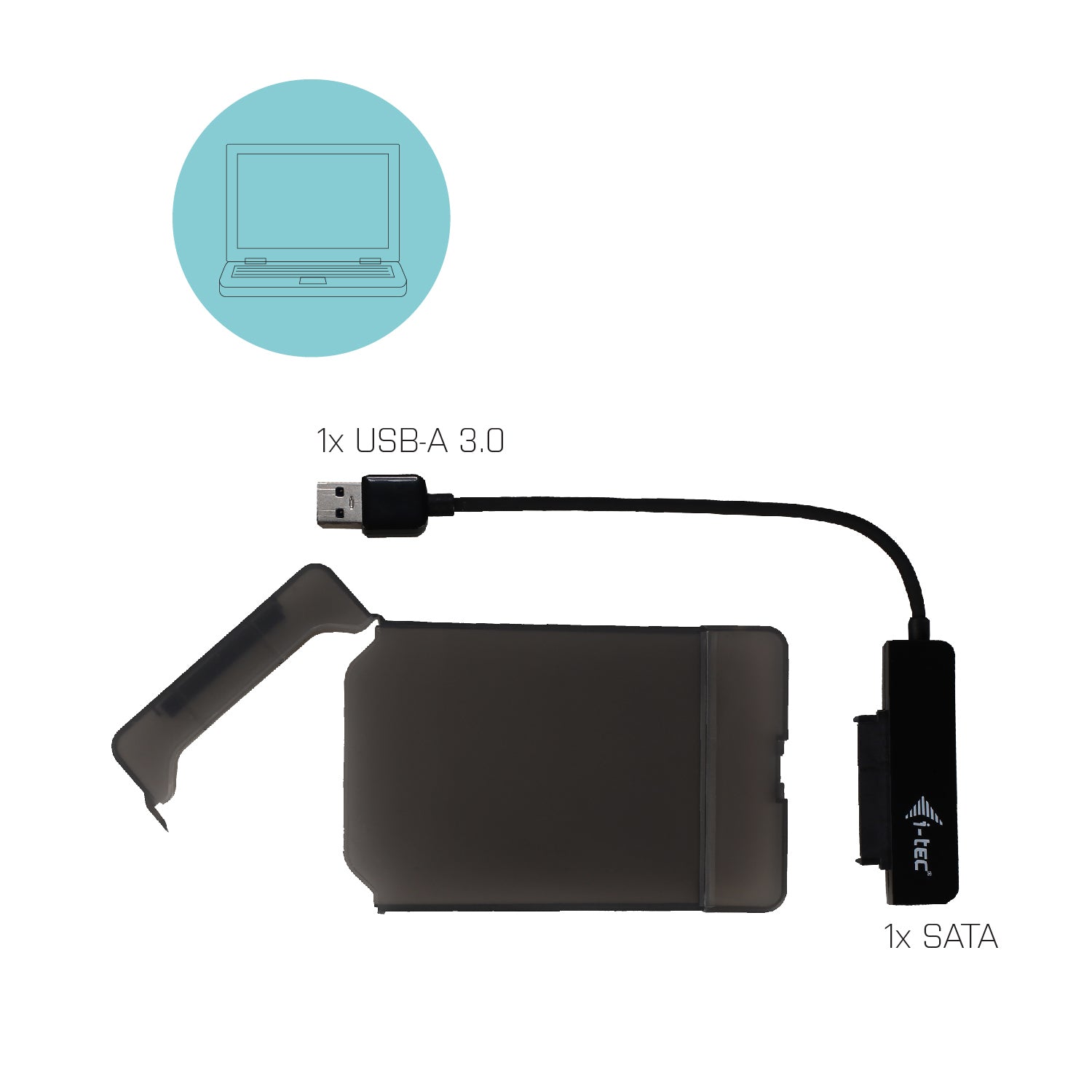 i-tec MySafe USB 3.0 Easy 2.5" External Case – Black