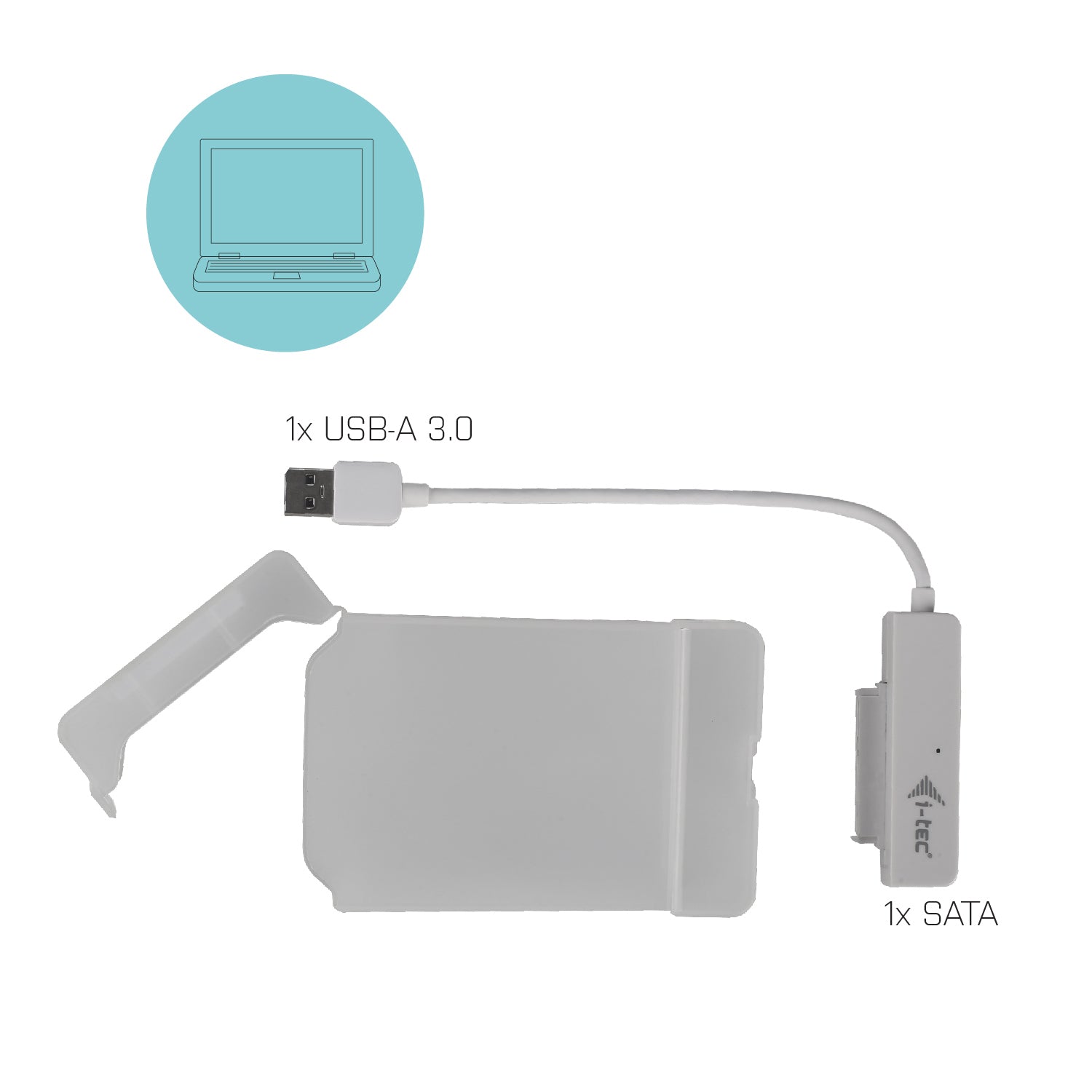 i-tec MySafe USB 3.0 Easy 2.5" External Case – White