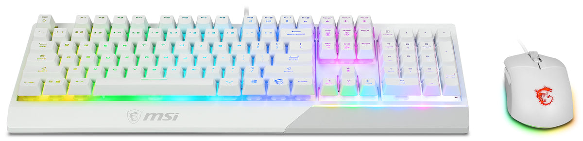 MSI S11-04DE305-CLA clavier Souris incluse Gaming USB QWERTZ Allemand Blanc