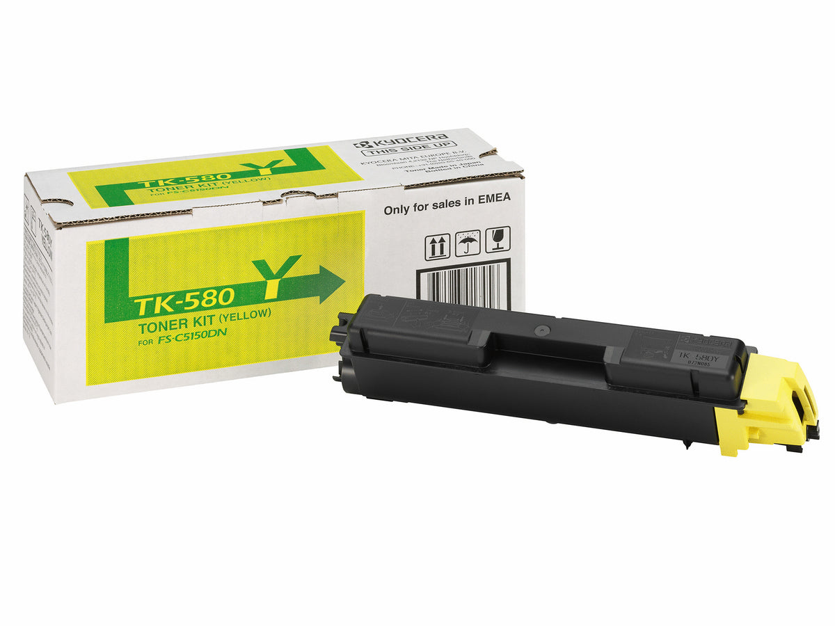 Kyocera TK-580Y Cartouche de Toner Originale, Jaune