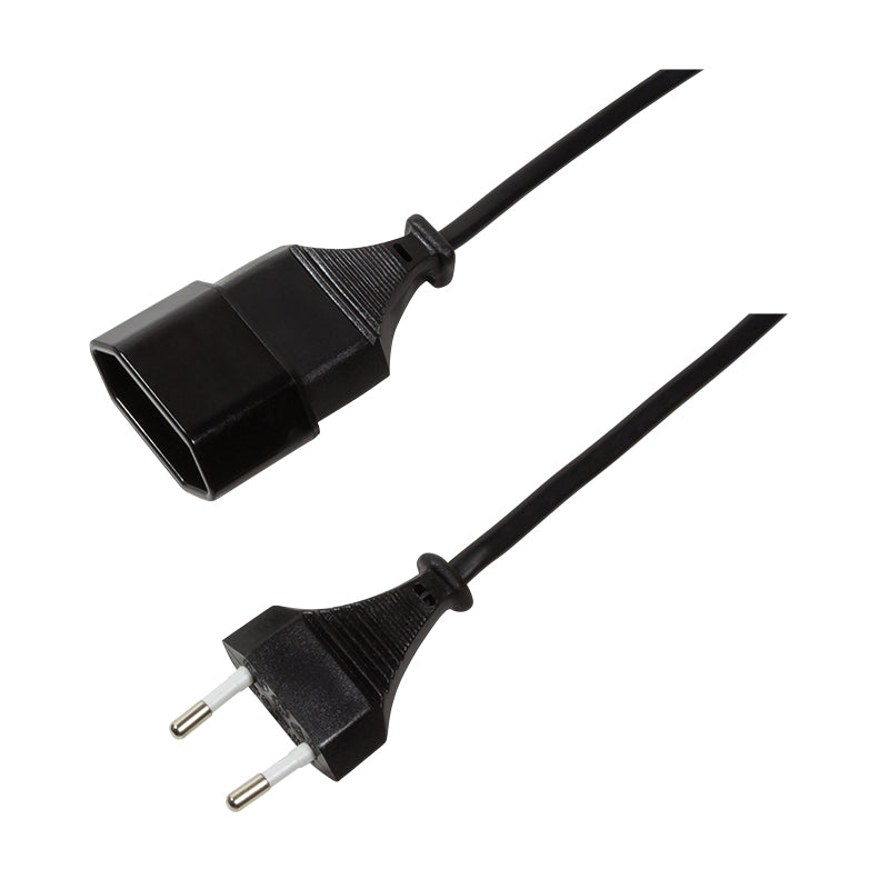 LogiLink 1m, 2xCEE 7/16 Noir CEE7/16