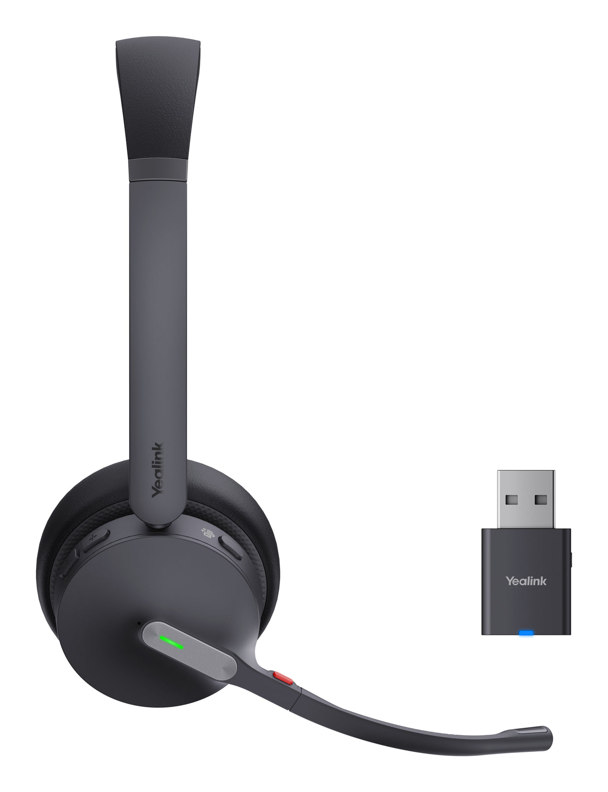 Yealink WH64 Hybrid Dual Teams Casque Sans Fil Bluetooth pour Bureau et Centre d'Appels, Noir