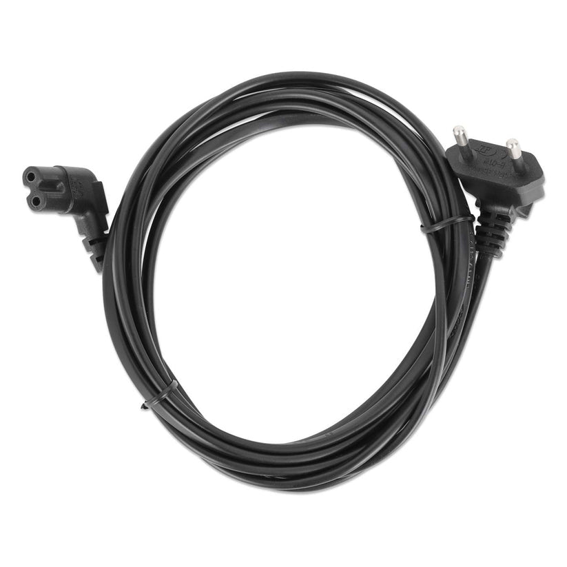 Manhattan Câble d'alimentation Angulaire CEE 7/16 vers C7 Femelle, 2m, 2,5A, Noir