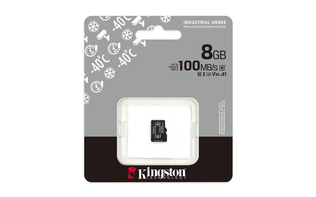 Kingston Technology Carte 8GB microSDHC Industrielle C10 A1 pSLC emballage individuel sans adaptateur - vue 3