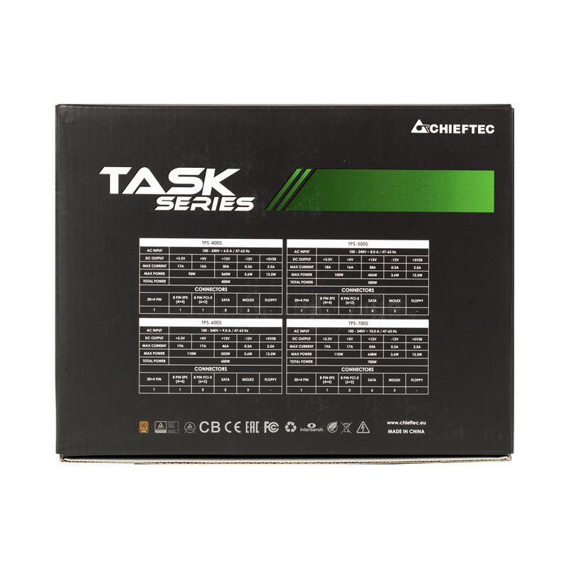 Chieftec Task TPS-700S unité d'alimentation d'énergie 700 W 20+4 pin ATX ATX Noir - vue 3