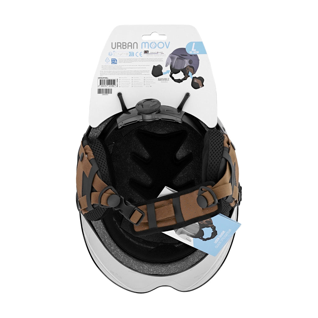 TNB Casque pour vélo et trottinette avec visière Taille L Visor Urban Moov Bleu nuit
