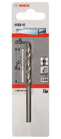 Bosch Bosch Forets à métaux rectifiés HSS-G, DIN 338