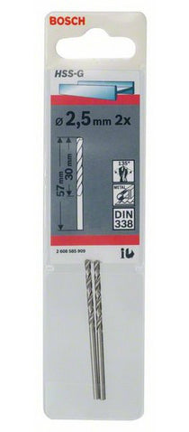Bosch Bosch Forets à métaux rectifiés HSS-G, DIN 338