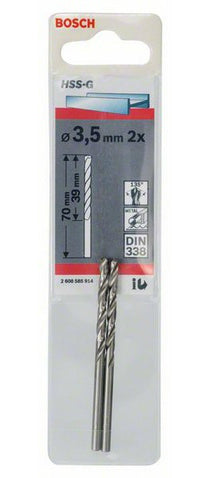 Bosch Bosch Forets à métaux rectifiés HSS-G, DIN 338