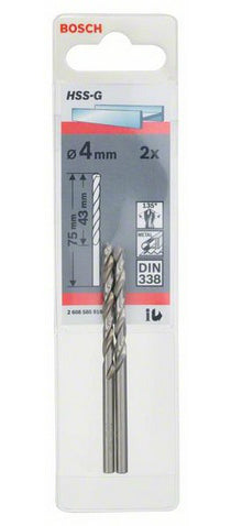 Bosch Bosch Forets à métaux rectifiés HSS-G, DIN 338