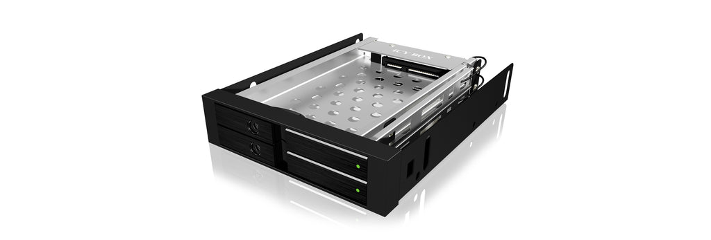 ICY BOX IB-2227StS 8,89 cm (3.5") Plateau de stockage de disques Noir