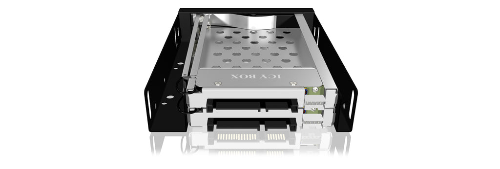 ICY BOX IB-2227StS 8,89 cm (3.5") Plateau de stockage de disques Noir