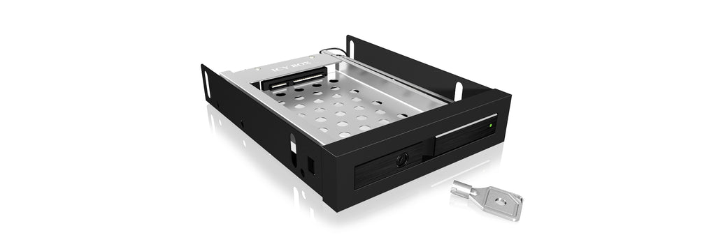 ICY BOX IB-2217StS 8,89 cm (3.5") Plateau de stockage de disques Noir