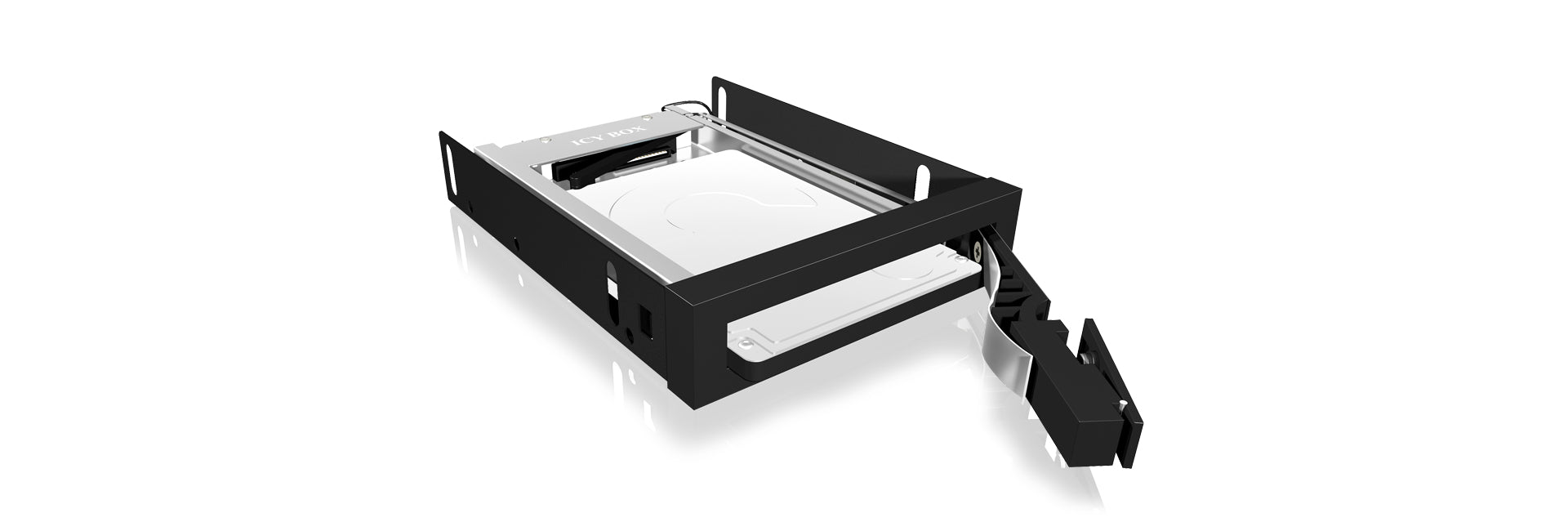 ICY BOX IB-2217StS 8,89 cm (3.5") Plateau de stockage de disques Noir
