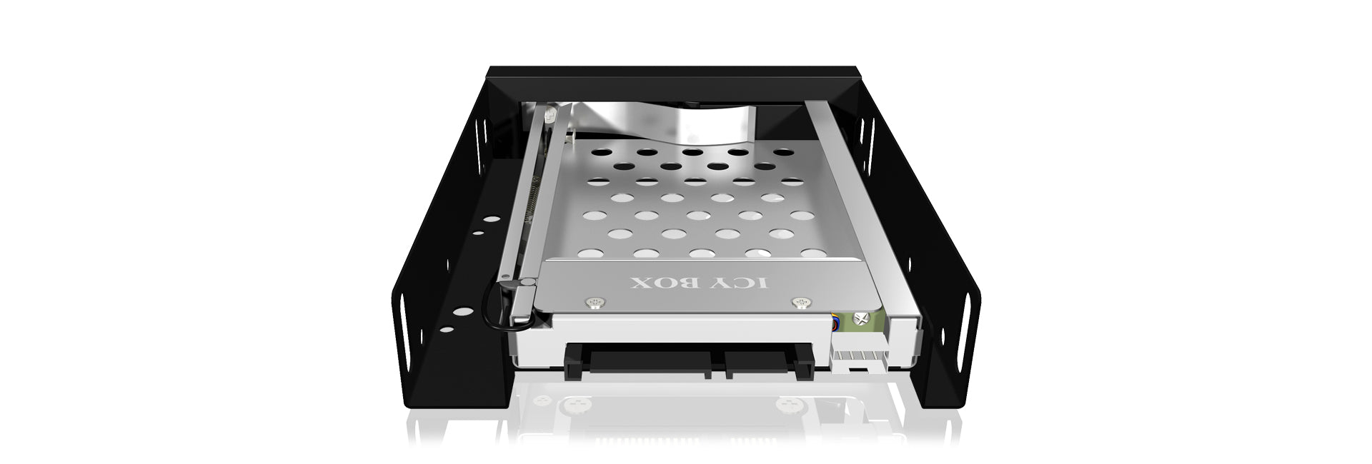 ICY BOX IB-2217StS 8,89 cm (3.5") Plateau de stockage de disques Noir